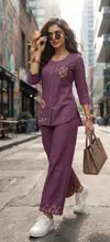 Ff Rayon With Heavy Work Designer Co Ord Set